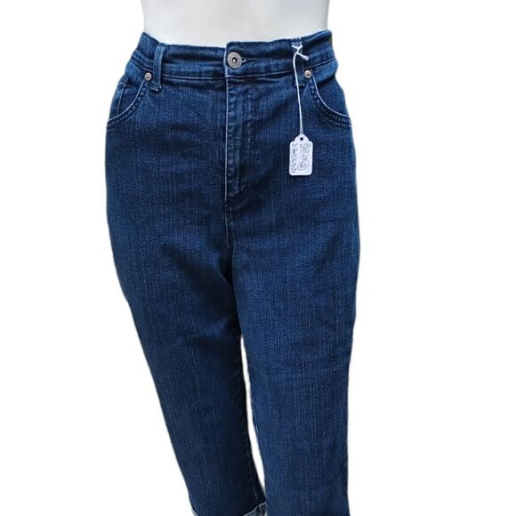 542810..Gloria Vanderbilt Crop Jeans Size 8 , W28" 17" Inseam 11"Rise - Picture 1 of 5